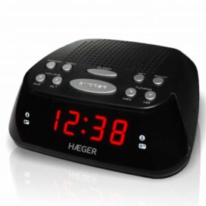 HAEGER RADIO DESPERTADOR SNOOZE RA-06B.005A - Despertador compacto con radio y función snooze