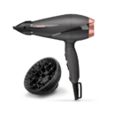 Babyliss Secador 6709DE gris/rosa con diseño elegante y potente motor de 2100W