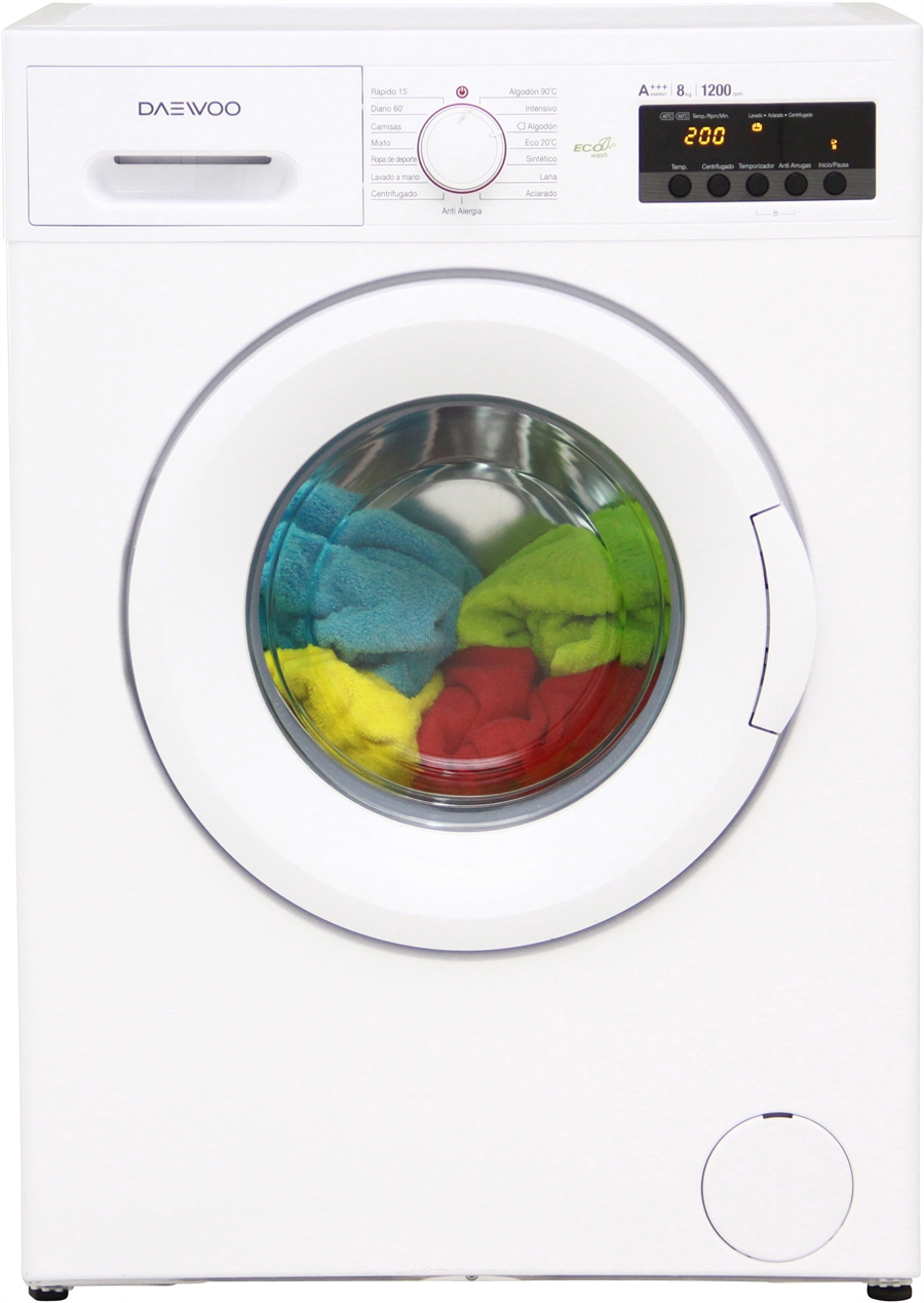 DAEWOO LAVADORA DWD-FV5241 8KG diseño moderno y eficiente