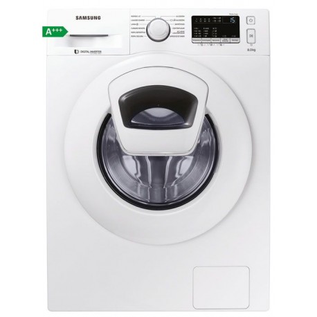 SAMSUNG LAVAD WW80K4430YW - Lavadora de carga frontal blanca con función AddWash