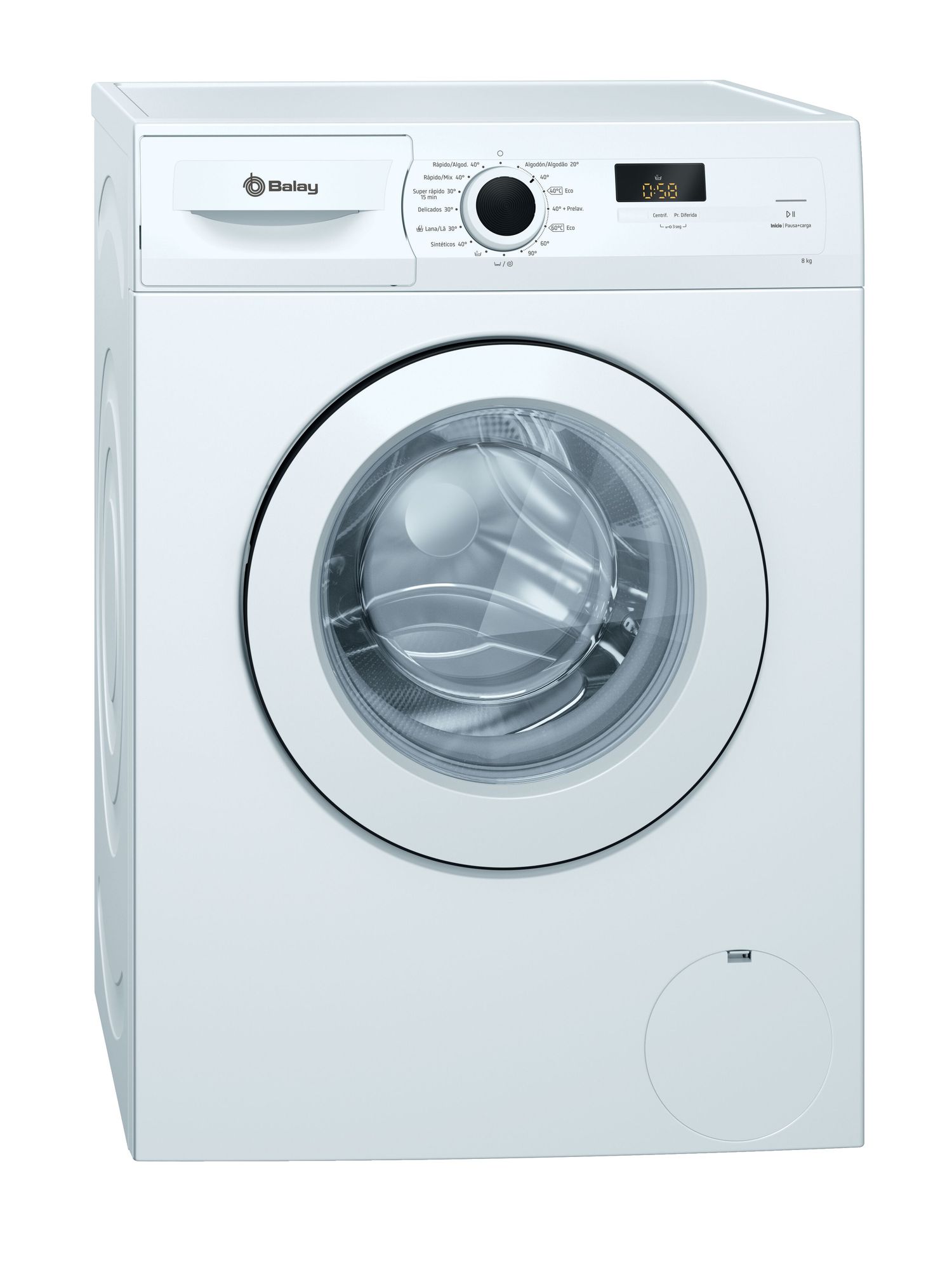 BALAY LAVADORA 3TS880BE 1000RPM vista frontal con diseño moderno