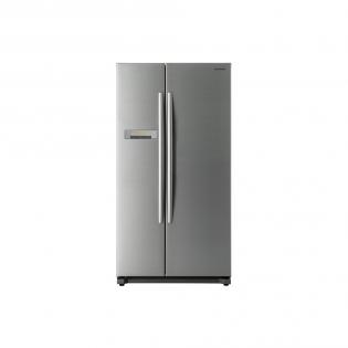 DAEWOO FRIGO SIDEBY FRN-X22BVSI en titanio con diseño moderno y amplio espacio