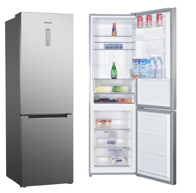 DAEWOO FRIGO RN-BH2545NPT en acero inoxidable con diseño moderno