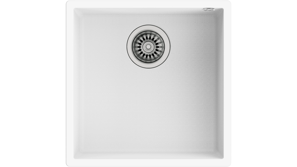 TEKA FREGADERO SQUARE 40.40TG BLANCO - fregadero de acero inoxidable con diseño moderno