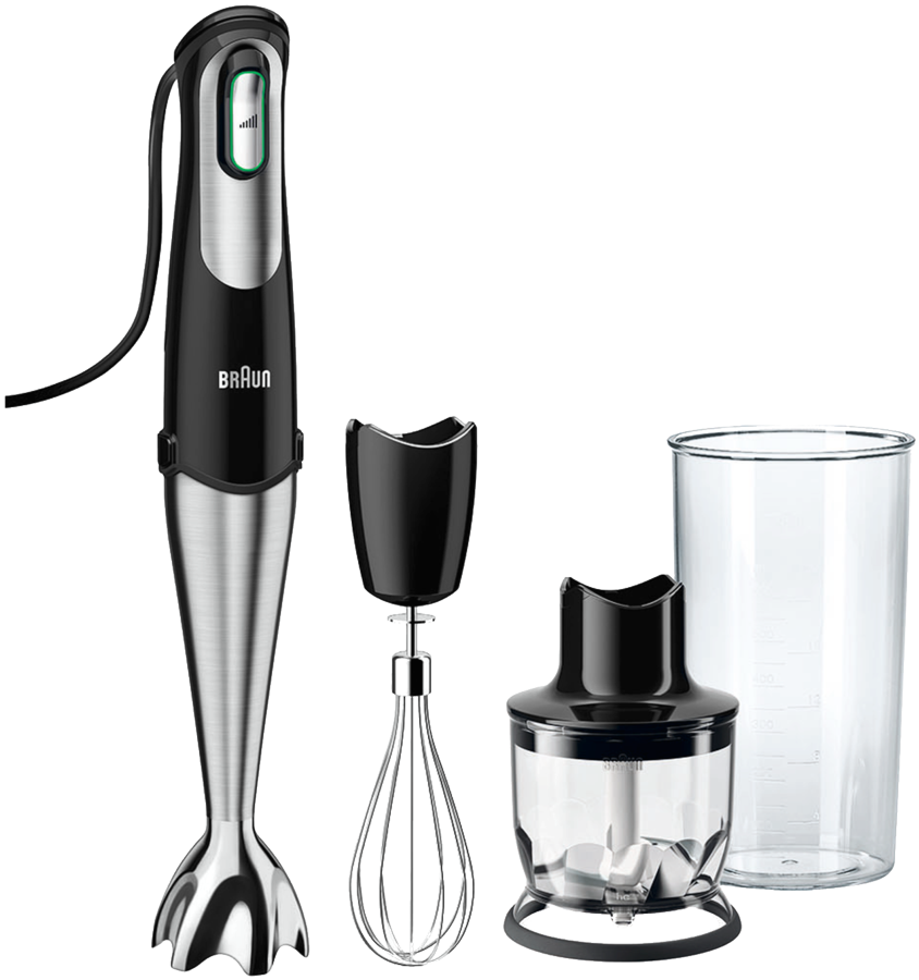 BRAUN BATIDORA MQ725 OMELETTE 750/W P/INOX NEGRA con diseño elegante y funcional