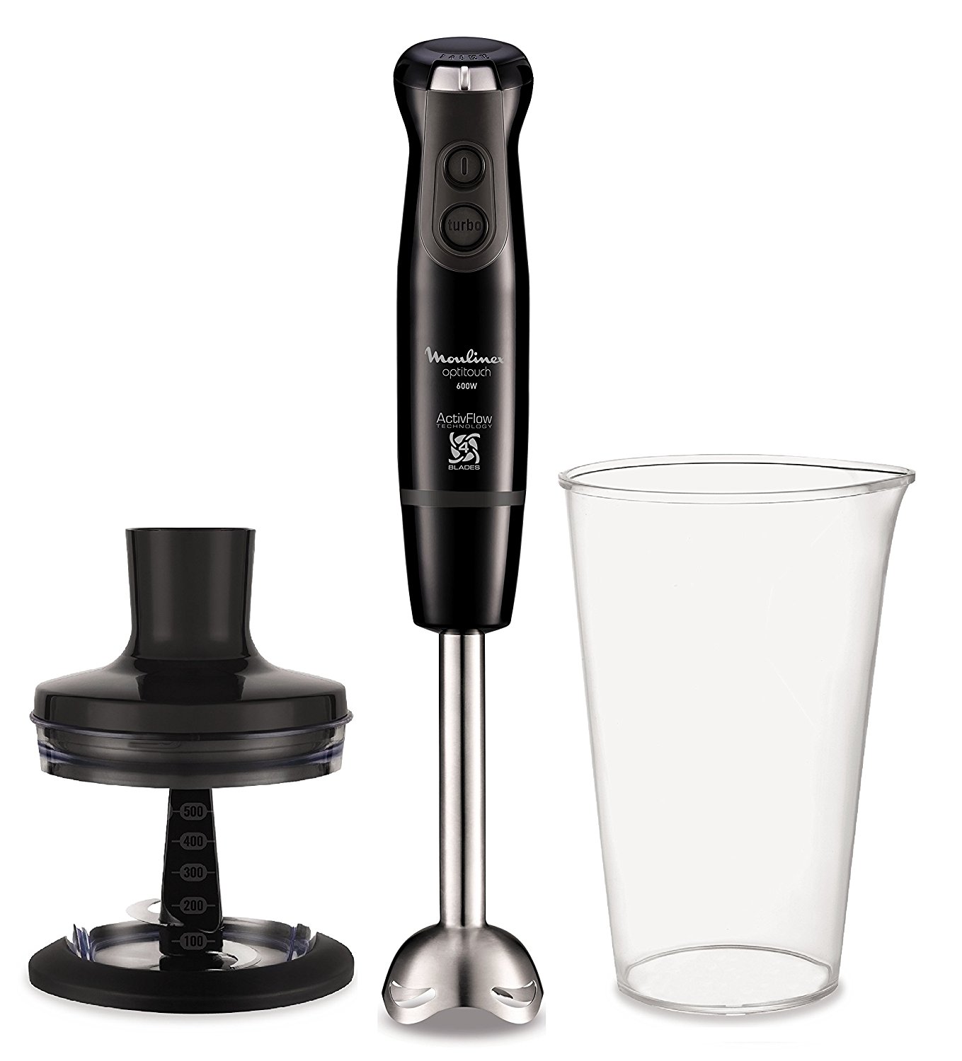 MOULINEX BATIDORA DD831810 INOX 600W - Batidora de varilla de acero inoxidable