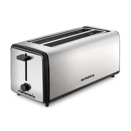 MONDIAL TOSTADOR T08 RANURA GRANDE - Tostador de gran capacidad en color negro