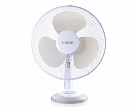 HAEGER Ventilador FA-016.007A sobremesa de 40cm en color blanco