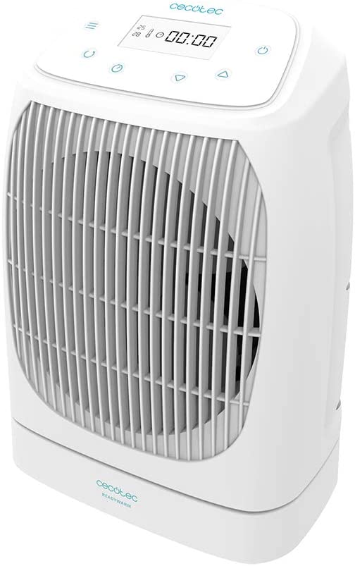 CECOTEC TERMOVENTILADOR RADY WARM 9890 ROTATE - Termoventilador vertical blanco y moderno