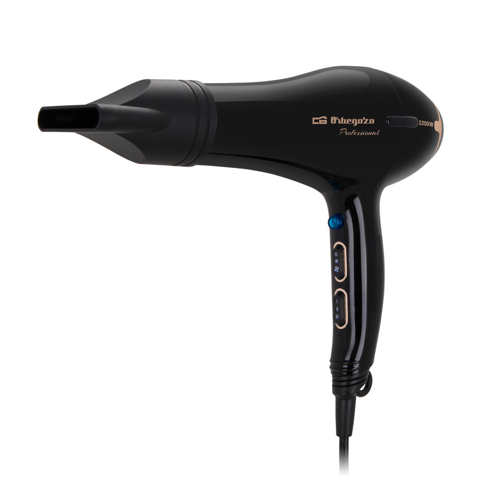 Secador de Pelo Orbegoz SE2206 Profesional 2200W en color negro con diseño moderno