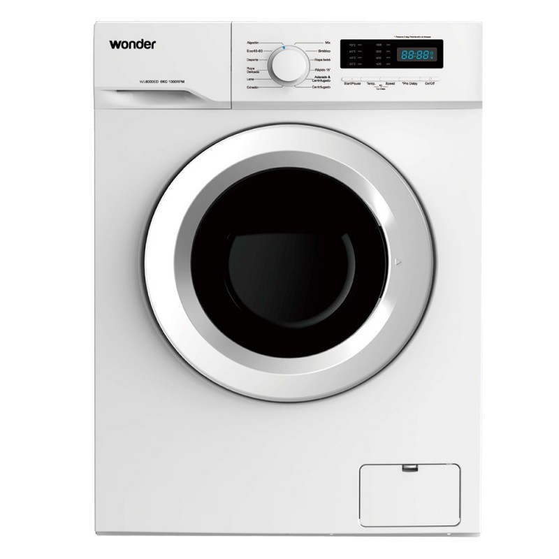 WONDER LAVADORA WL6000ED C/F 6kg 1000rpm E Blanca - vista frontal