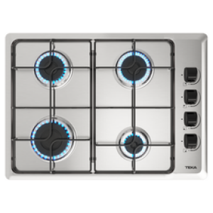 TEKA ENCIMERA HLX540 4Gas INOX - Encimera de acero inoxidable con cuatro quemadores