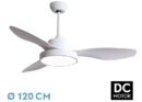 Ventilador de Techo ABRILA HAYATE 48W en color blanco con tres aspas