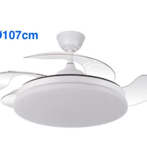 ED Ventilador Techo Retráctil Blanco 107cm - Diseño moderno y funcional