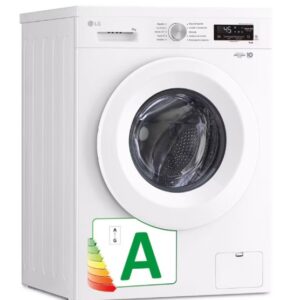 LG Lavadora F4X1008NWH blanca con capacidad de 8kg y 1400rpm