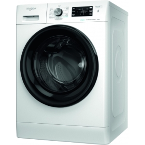 WHIRLPOOL Lavadora FFB9469BVSP C/F 9KG en color blanco con puerta abierta
