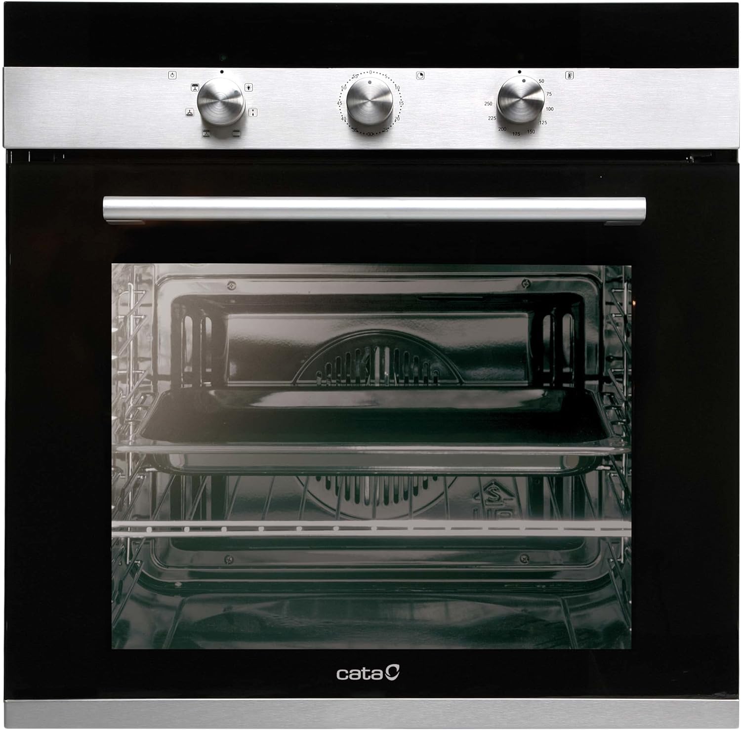 CATA HORNO CM760AS BK CRISTAL NEGRO FONDO 50cmREDU - Imagen 2