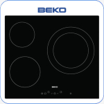 BEKO ENCIMERA VITRO HIC63401T 3Focos Doble Circuit