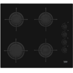 BEKO ENCIMERA CRISTALGAS HILG 64120S con cuatro fuegos de gas y diseño moderno