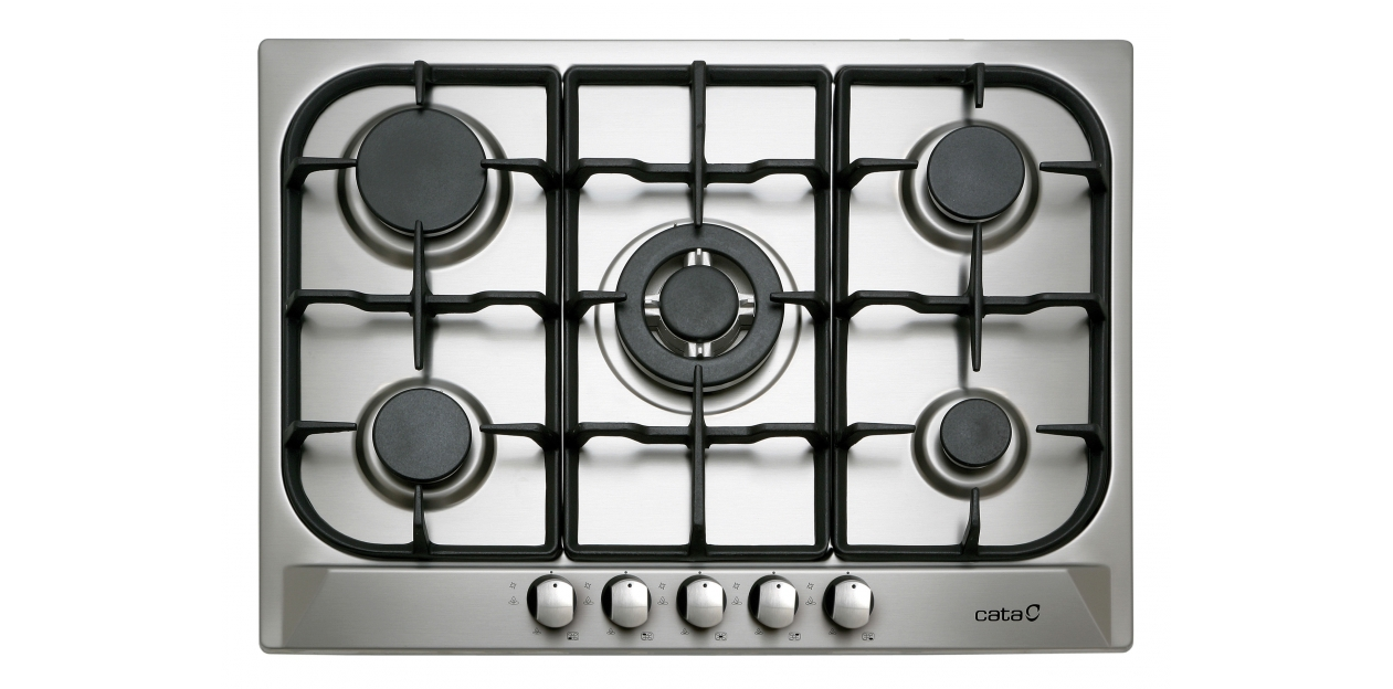 CATA ENCIMERA L705TI INOX 5FUEGOS GAS