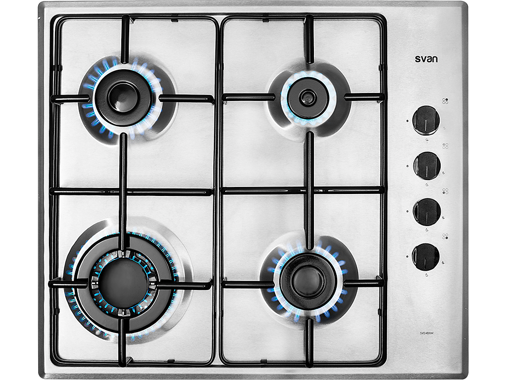 SVAN ENCIMERA SVE4BNW 4F GAS INOX 1WOK