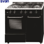 SVAN COCINA SVK9440GR RUSTICA NEGRA 4F HORNO + POR
