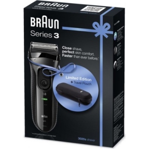 BRAUN AFEITADORA 3020 BLACK RECARGABLE 81607301