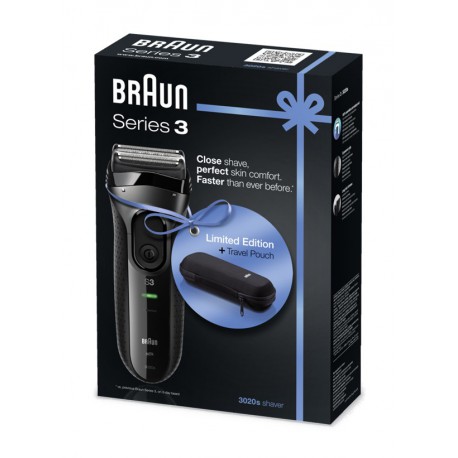 BRAUN AFEITADORA 3020 BLACK RECARGABLE 81607301