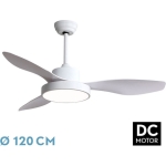 ABRILA VENT.TECHO DC HAYATE 48W 3ASPAS BLANCO/HAY