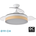ABRILA VENT.TECHOdcIGLU 91cm72W 3ASPAS RETRAC BCO
