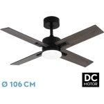 ABRILA VENT.TECHO DC TALCO 20W 4ASPAS NEGRO/GRIS