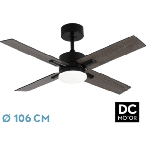 ABRILA VENT.TECHO DC TALCO 20W 4ASPAS NEGRO/GRIS
