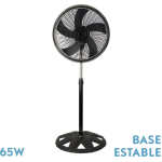 ABRILA VENTILADOR PIE AGUDO negro 3velo 5aspas