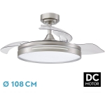 ABRILA VENT TECHO DC MICENAS Niquel 108cm 72w