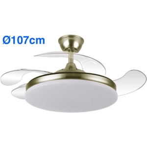 ED VENTILADOR TECHO RETRACTIL DIRECTO CUERO 107cm