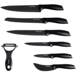 CECOTEC Cuchillos Titanium SET 7 Inox Negro