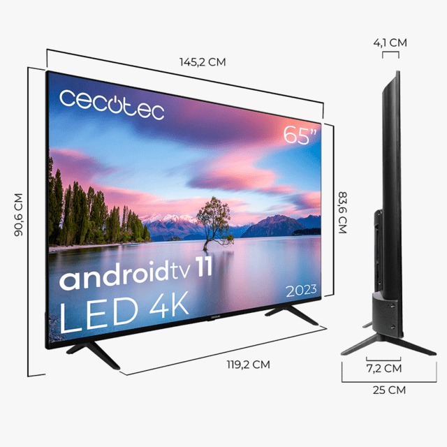 CECOTEC LED A1SERIES ALU10165 smar tv 4k uhd 2563 - Imagen 2