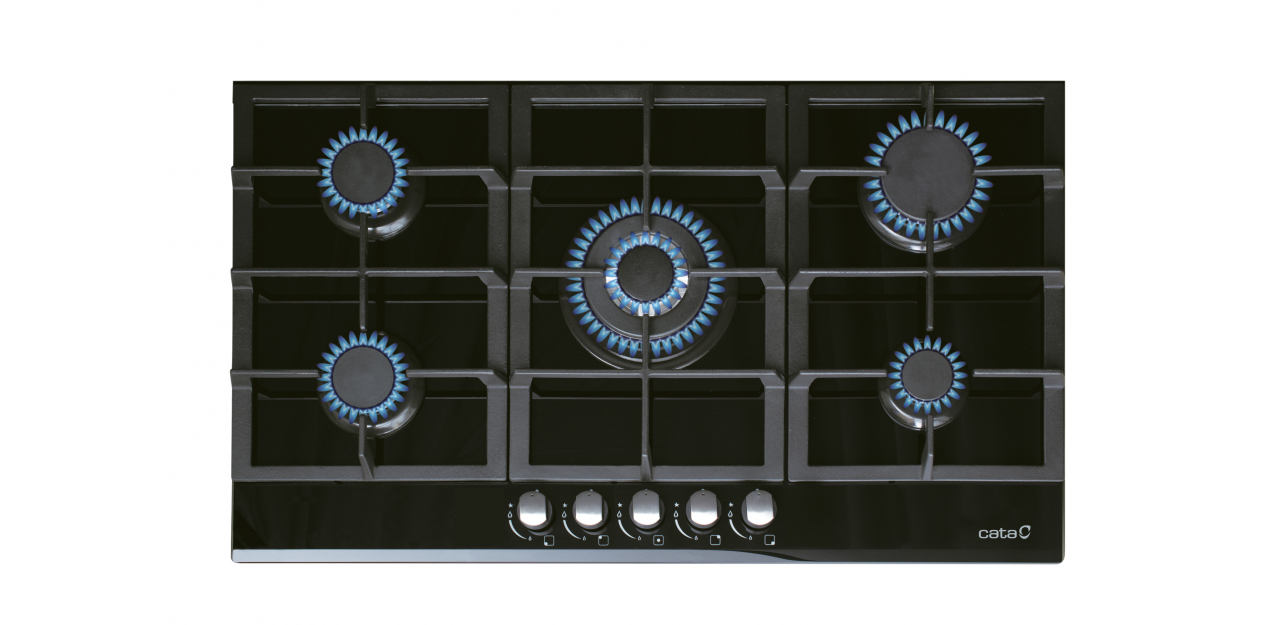 CATA ENCIMERA LCI9041BK CRISTALGAS 5F 90CM